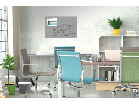 Be!Board Tableau magnétique en verre (L)900x(H)600 mm, gris