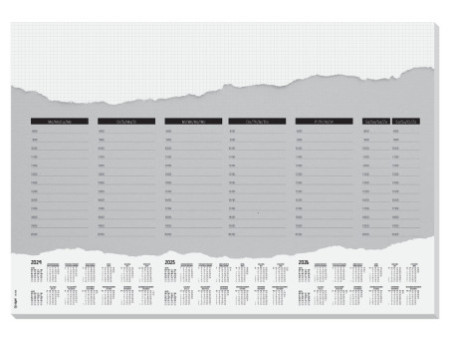 sigel Sous-main bloc papier 'Weelkly Planner', 595 x 410 mm