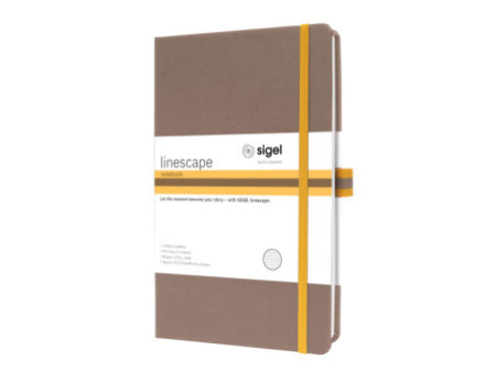 sigel Carnet de notes Linescape, A5 portrait, ligné, marron