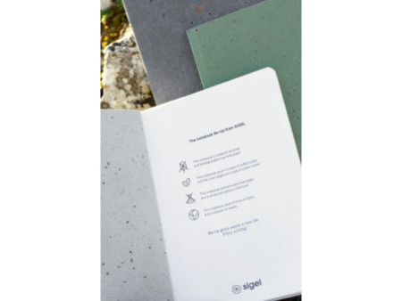 sigel Carnet de notes Re-Up, A5, quadrillé, gris clair