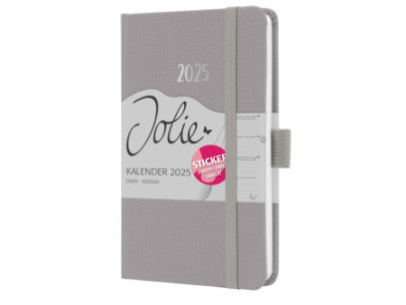 sigel Agenda de poche Jolie Feel 2026, textile, A6, gris