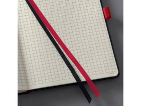 sigel Carnet de notes Conceptum, A5, quadrillé, noir/rouge