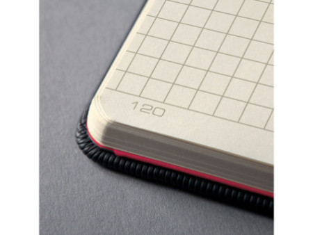 sigel Carnet de notes Conceptum, A5, quadrillé, noir/rouge