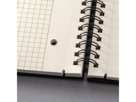 sigel Carnet à spirale Conceptum, A5, quadrillé, noir