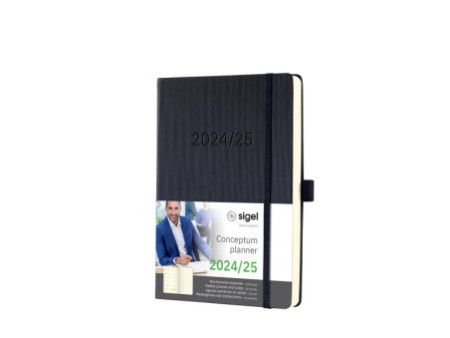 sigel Agenda planning Conceptum 2025/2026, env. A5, noir