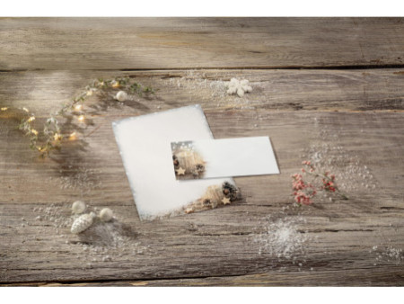 papier Enveloppe à motif de Noël 'Beige Christmas Candle'