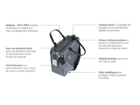 sigel Sacoche Business Desk Sharing Bag, RPET, M, gris