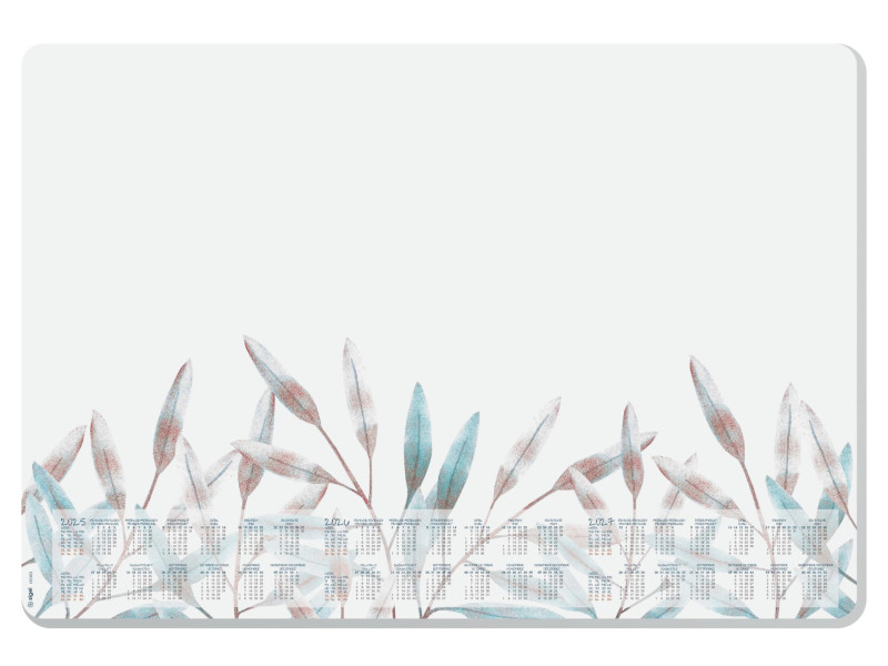 sigel Sous-mains bloc papier 'Frosted Leaves', 595 x 410 mm
