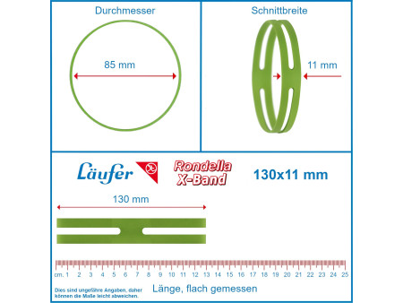 Läufer Elastiques en X dans une boîte - 30 g, 130 x 11 mm,