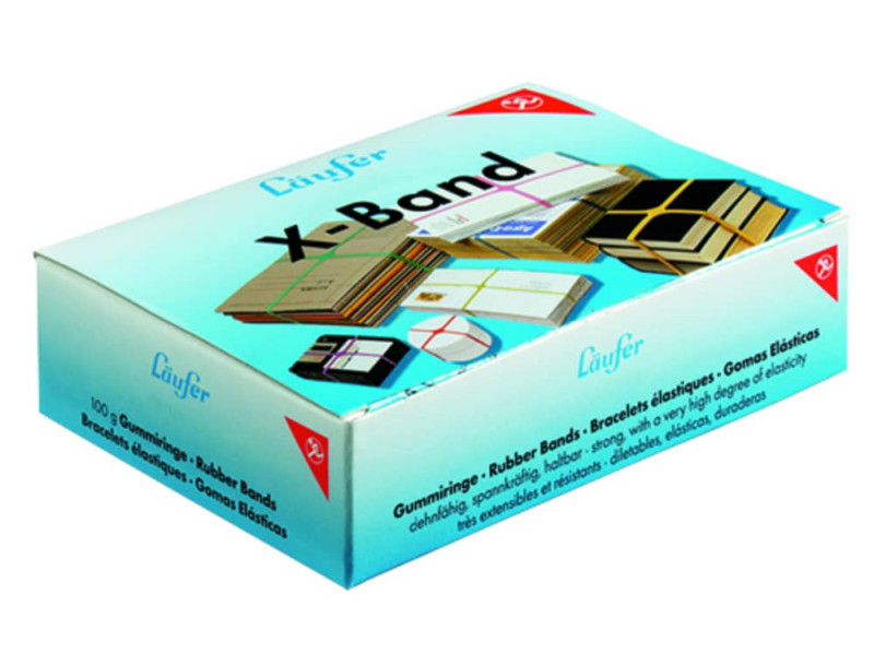 Läufer Elastiques en X dans un carton - 100 g, 80 x 11 mm