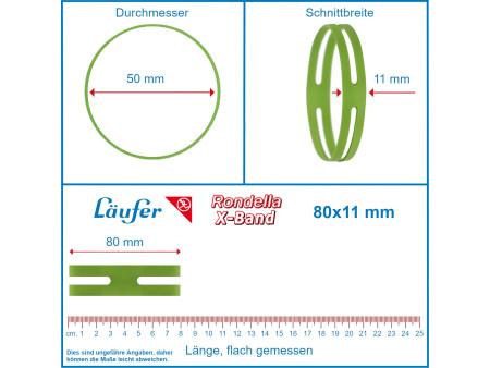 Läufer Elastiques en X dans un carton - 100 g, 80 x 11 mm