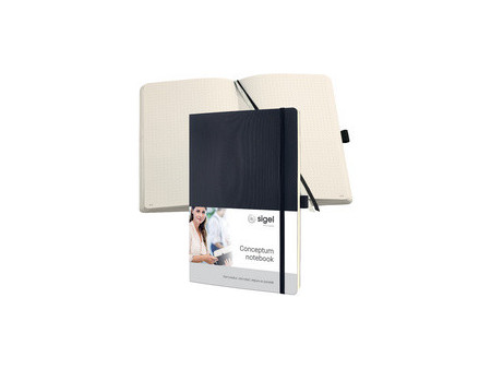 sigel Carnet de notes Conceptum, A4, uni, noir