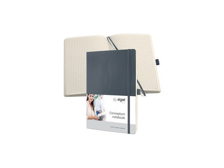 sigel Carnet de notes Conceptum, A4, uni, noir