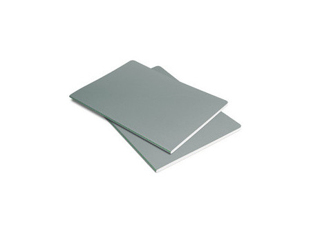 sigel Carnet Linescape, A5, quadrillé, bleu / vert fluo