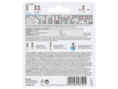 tesa Powerstrips Clou adhésif, pour papier peint et plâtre