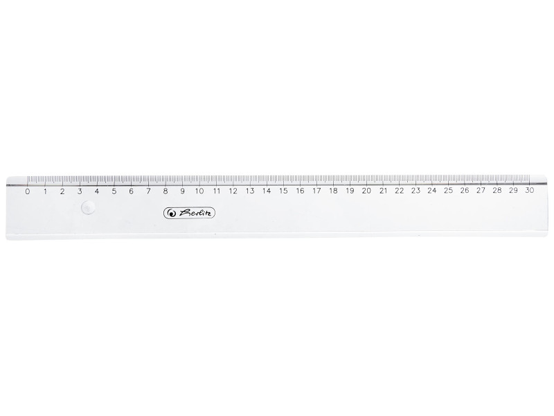 herlitz Règle plate, longueur: 300 mm, transparente