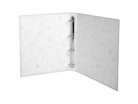 EXACOMPTA Classeur rembordé PP, A4, 4 anneaux, blanc