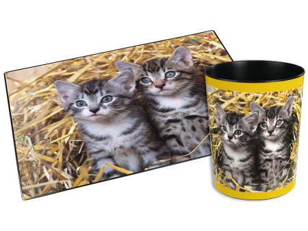 Läufer Sous-main 'chats dans les pailles', 400 x 530 mm