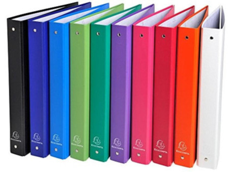 EXACOMPTA Classeur rembordé PP, A4, 2 anneaux, bleu