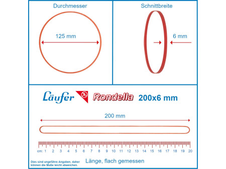 Läufer Bracelet élastique RONDELLA, 200 x 6 mm, 1.000 g