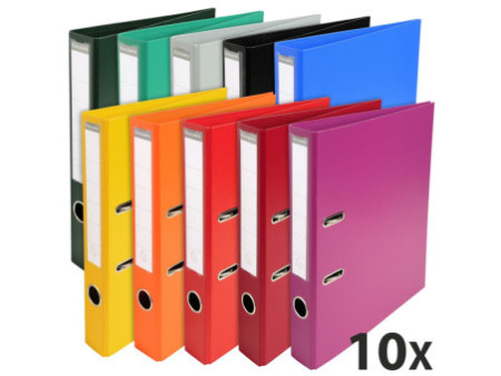 EXACOMPTA Classeur à levier PVC Premium, A4, 50 mm, assorti