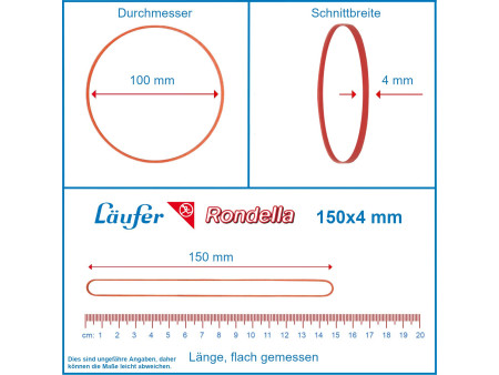 Läufer Bracelet élastique RONDELLA, 150 x 4 mm, 1.000 g