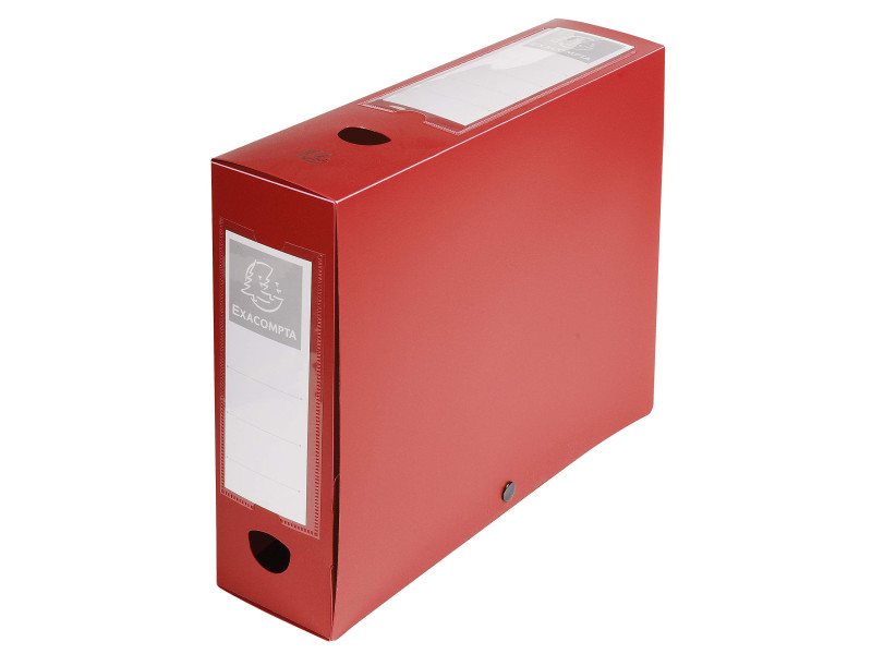 EXACOMPTA Boîte d'archives à pression, PP, 80 mm, rouge