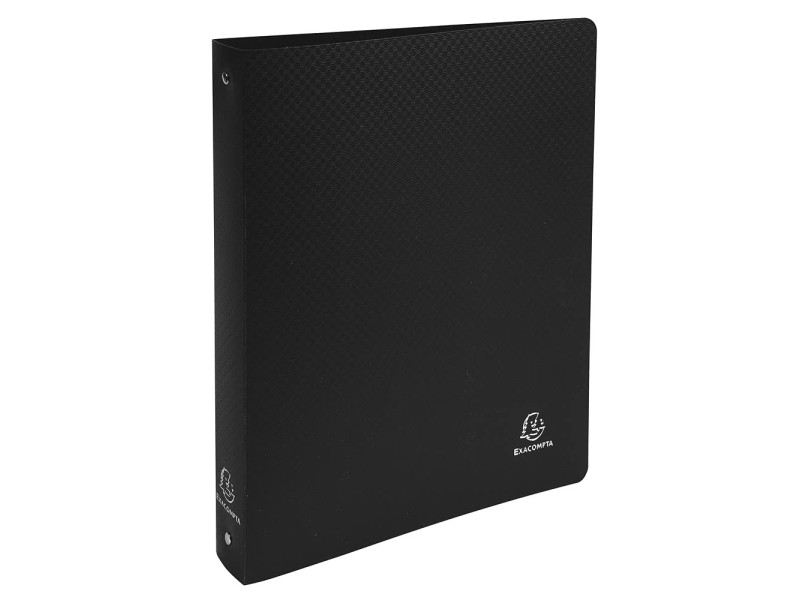 EXACOMPTA Classeur semi-rigide, PP, A4 Maxi, 4 anneaux, noir