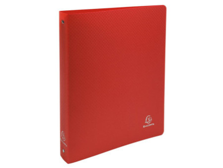 EXACOMPTA Classeur semi-rigide, PP, A4 Maxi, 4 anneaux,rouge