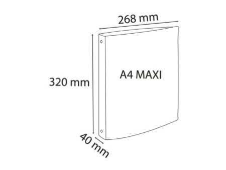 EXACOMPTA Classeur semi-rigide, PP, A4 Maxi, 4 anneaux,rouge
