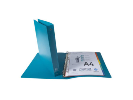 EXACOMPTA Classeur semi-rigide, PP, A4 Maxi, 4 anneaux, vert