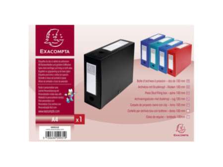 EXACOMPTA Boîte d'archives à pression, PP, 100 m, noir
