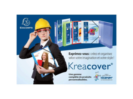 EXACOMPTA Classeur personnalisable Chromaline, A4 Maxi,blanc