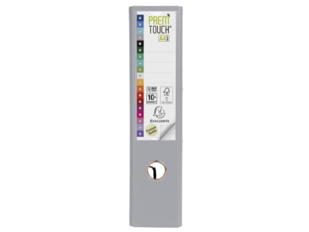 EXACOMPTA Classeur à levier PP Premium, A4, 80 mm,gris foncé
