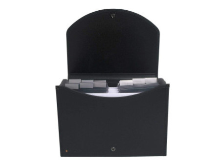 EXACOMPTA Trieur valisette EXACASE, 13 compartiments, noir