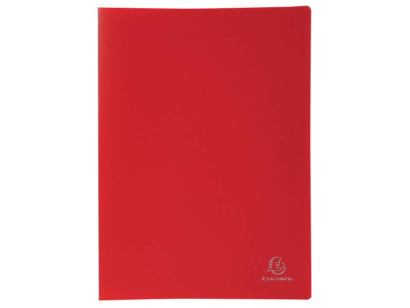 EXACOMPTA Protège-documents, A4, PP, 20 pochettes, rouge