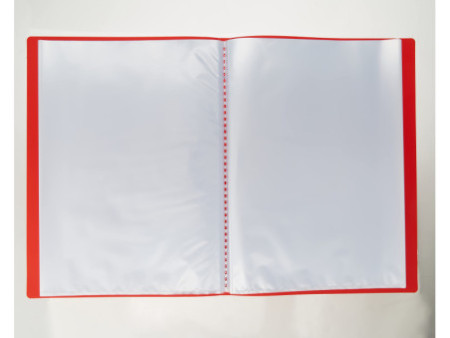EXACOMPTA Protège-documents, A4, PP, 50 pochettes, rouge