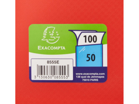 EXACOMPTA Protège-documents, A4, PP, 50 pochettes, rouge