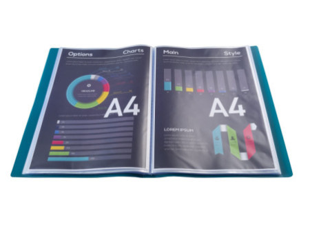 EXACOMPTA Protège-documents, A4, 100 pochettes, vert foncé