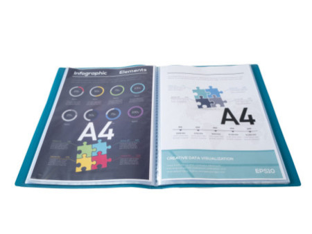 EXACOMPTA Protège-documents, A4, 100 pochettes, vert foncé