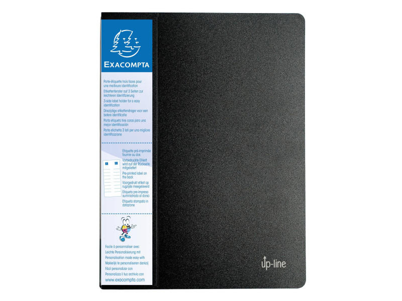 EXACOMPTA Protège-documents, A4, PP, 20 pochettes, noir