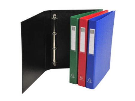 EXACOMPTA Classeur à anneaux, PP, 4 anneaux, A4, assorti