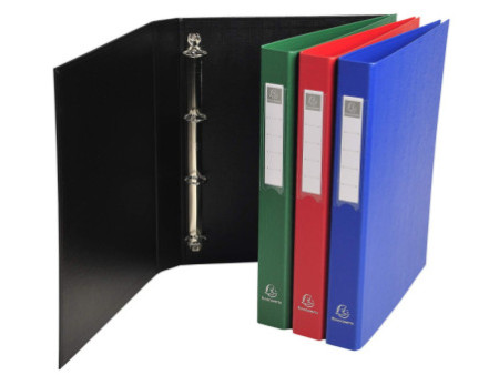 EXACOMPTA Classeur à anneaux, PP, 4 anneaux, A4, blanc