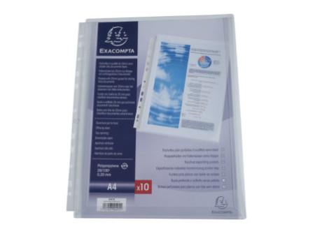 EXACOMPTA Pochettes perforées à soufflet, A4, PP