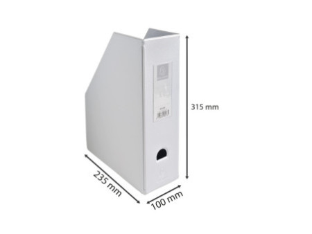 EXACOMPTA Porte-revues, A4, carton, 100 mm, blanc
