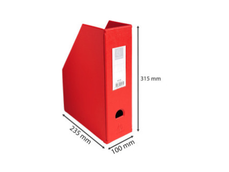 EXACOMPTA Porte-revues, A4, carton, 100 mm, rouge