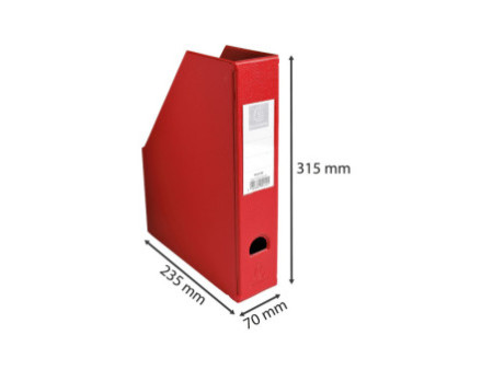 EXACOMPTA Porte-revues, A4, carton, 70 mm, rouge