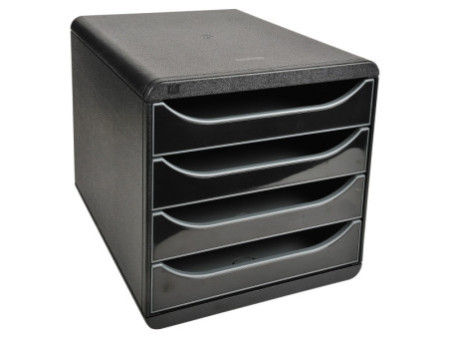 EXACOMPTA Module de classement BIG-BOX, 4 tiroirs, noir