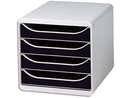 EXACOMPTA Module de classement BIG-BOX, 4 tiroirs, gris