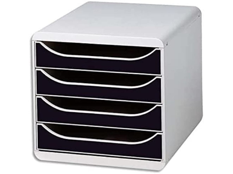 EXACOMPTA Module de classement BIG-BOX, 4 tiroirs, gris